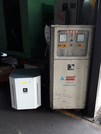 Comparison of 30KVA Stabilizer & 30KVA POWEReasy(Front view)